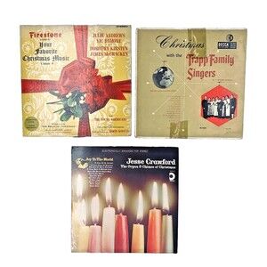 Vintage Christmas Vinyl LP Records Albums (3) Trapp Firestone Vol 4 Organ Chimes